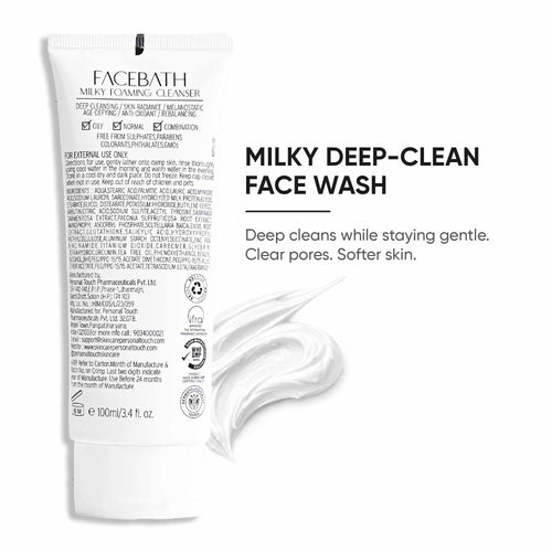 Facebath Oil Control Face Wash with Niacinamide and Sabi-White - 100 ml