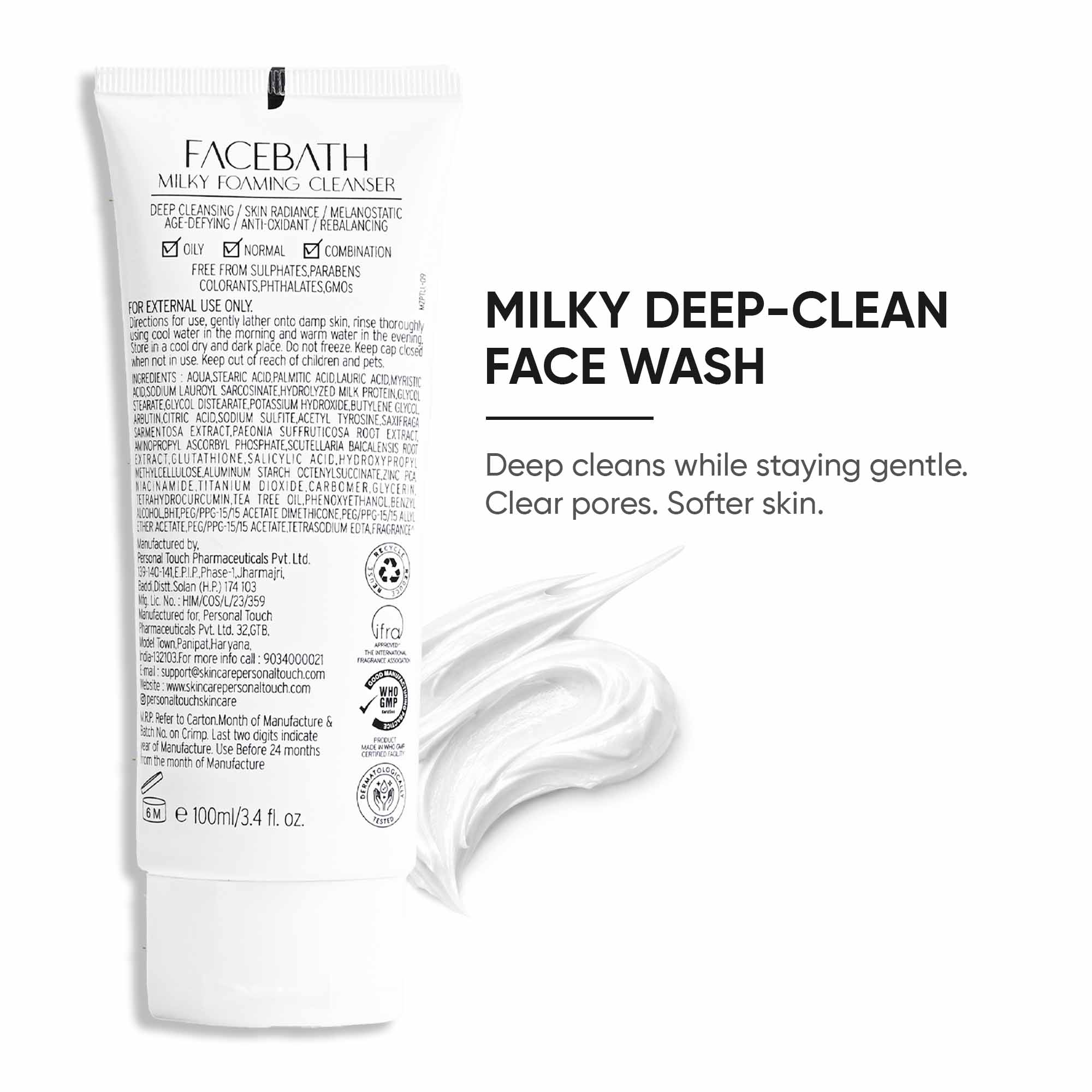 Facebath Oil Control Face Wash with Niacinamide and Sabi-White - 50 ml