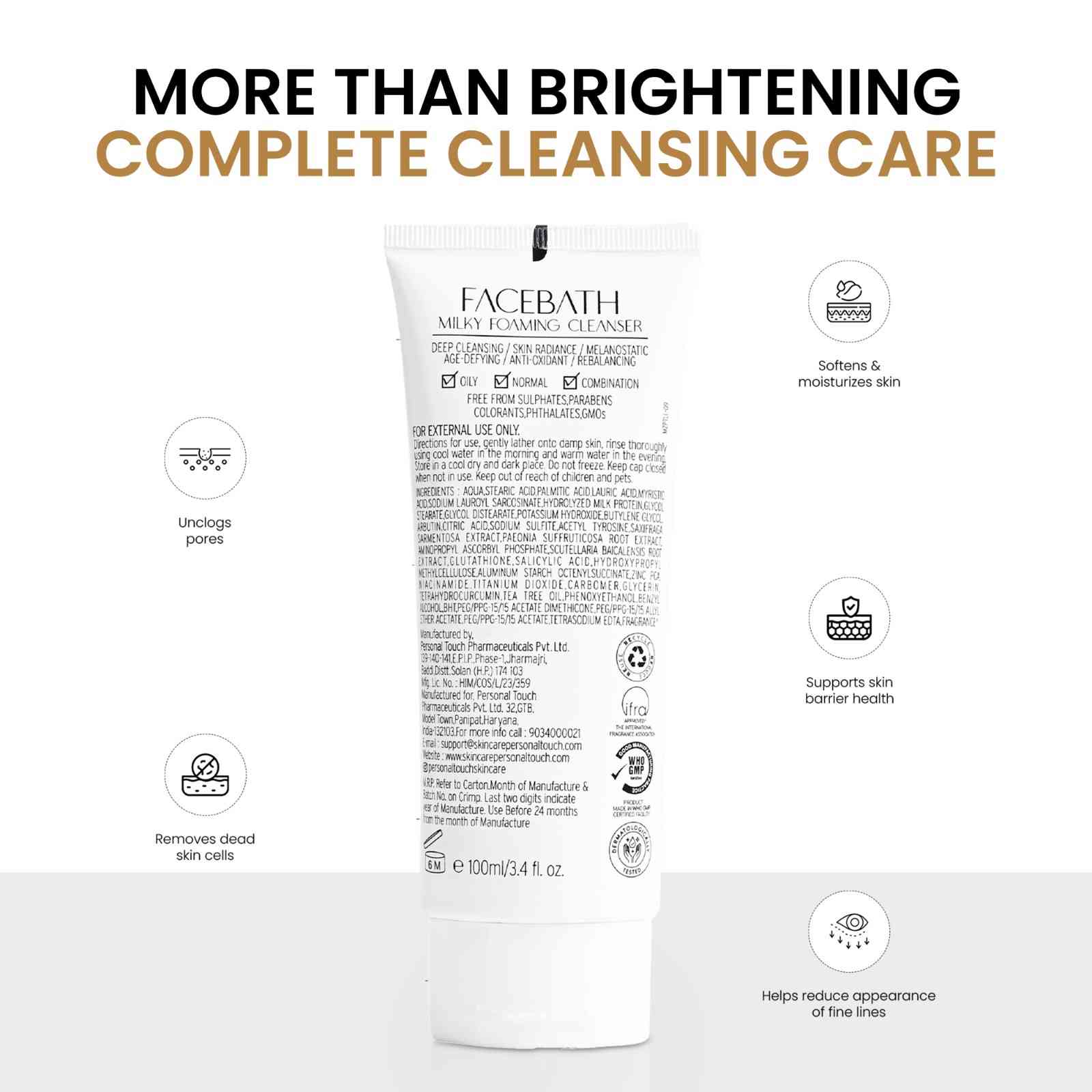 Facebath Oil Control Face Wash with Niacinamide and Sabi-White - 50 ml