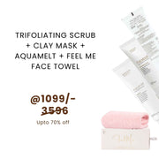 Combo of Clay Mask, Face Scrub, Aquamelt & Face Towel