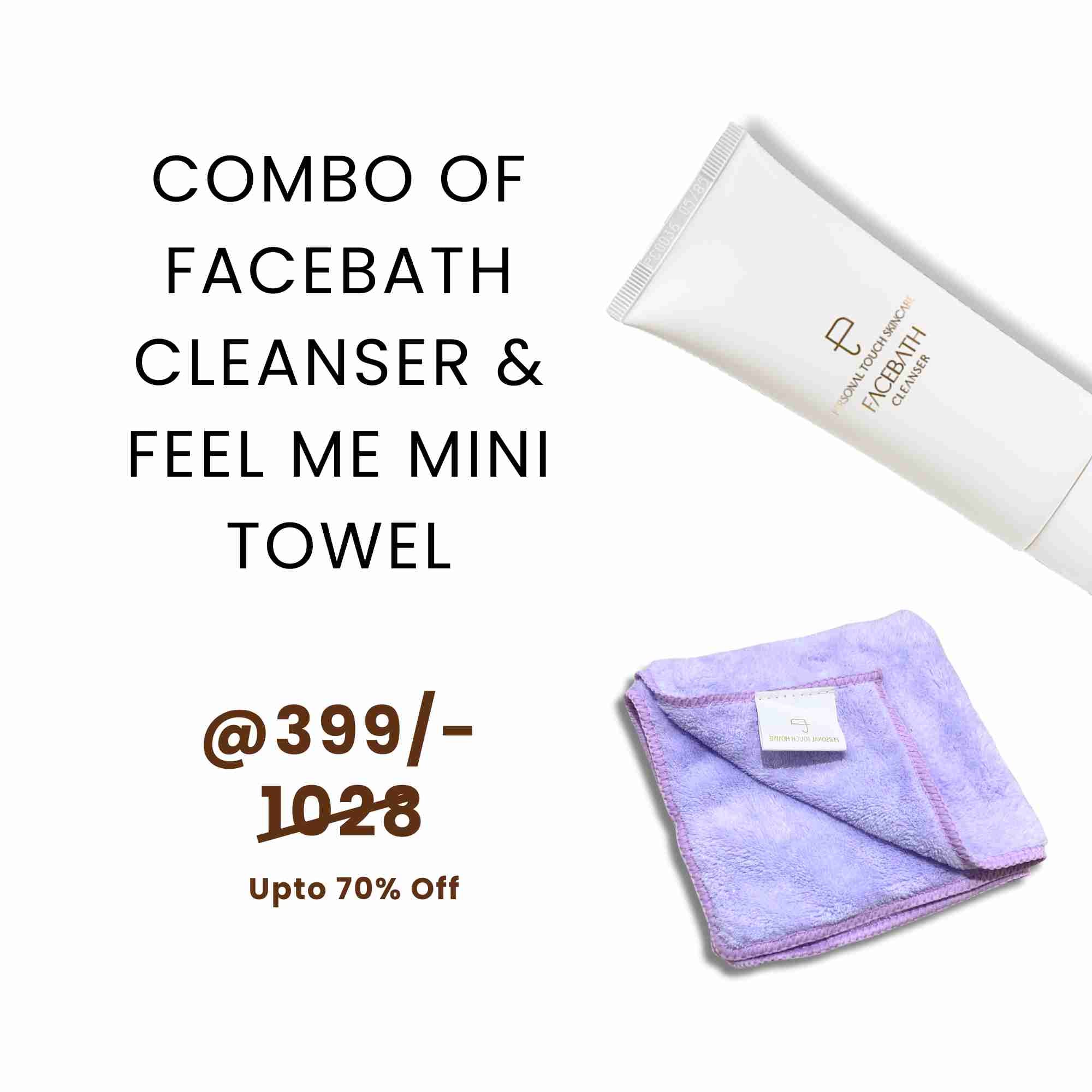 Combo of Facebath 100ml & Feel Me Mini Towel