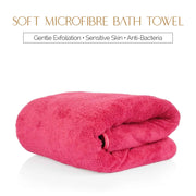 Feel Me Ultra-Soft Microfiber Bath Towel - Gentle Exfoliating Body Towel