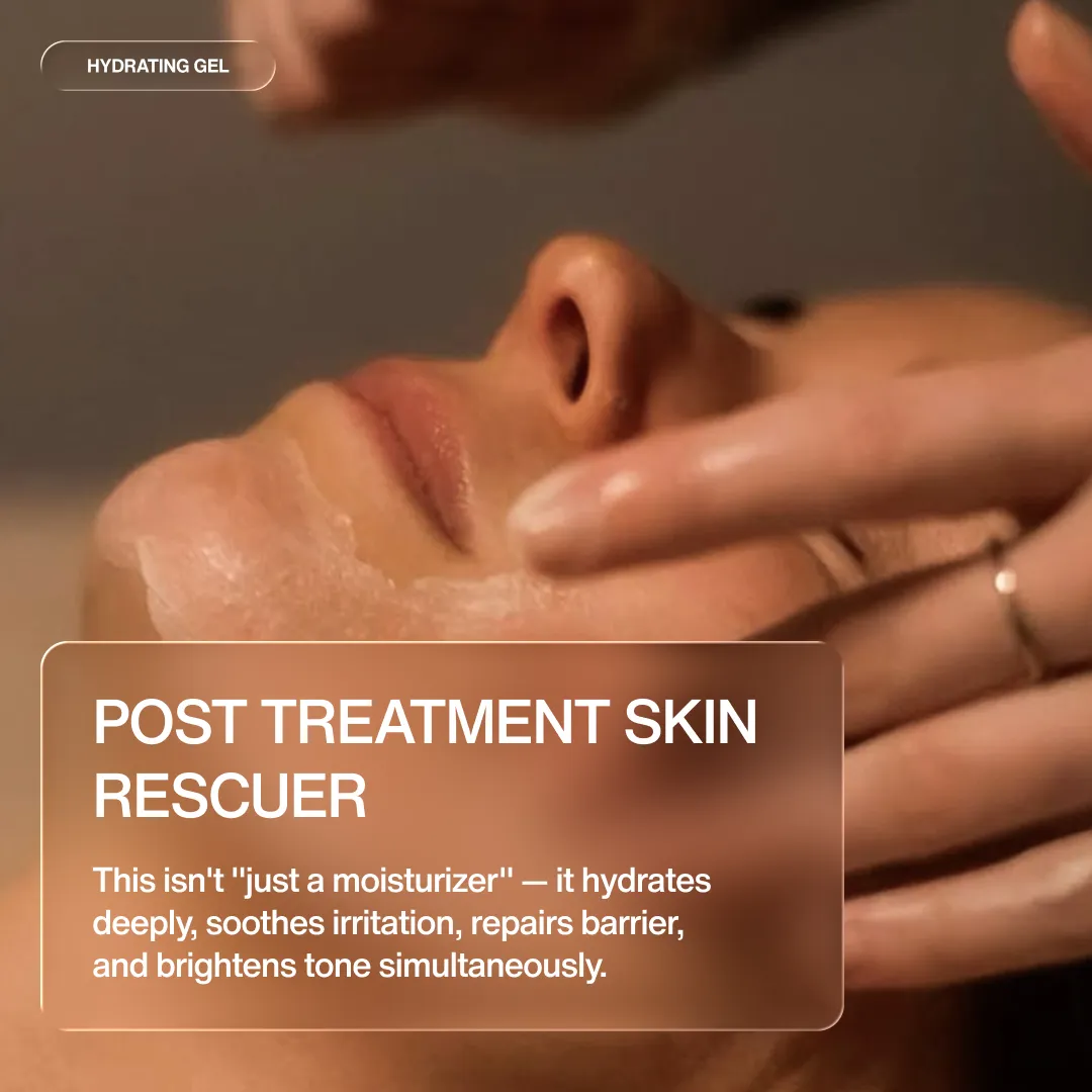Aquamelt Post-Treatment Soothing Gel - With Glutathione, D-Panthenol & Aquaxyl - After Laser, Waxing, Shaving Relief, Pore Care & Skin Barrier Repair 50g