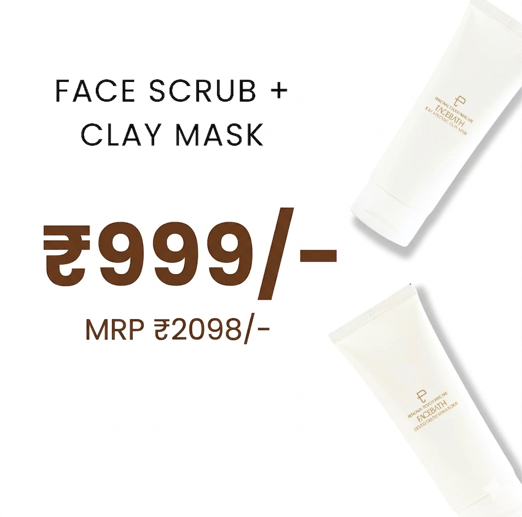 Combo of Facebath Clay Mask & Facebath Face Scrub