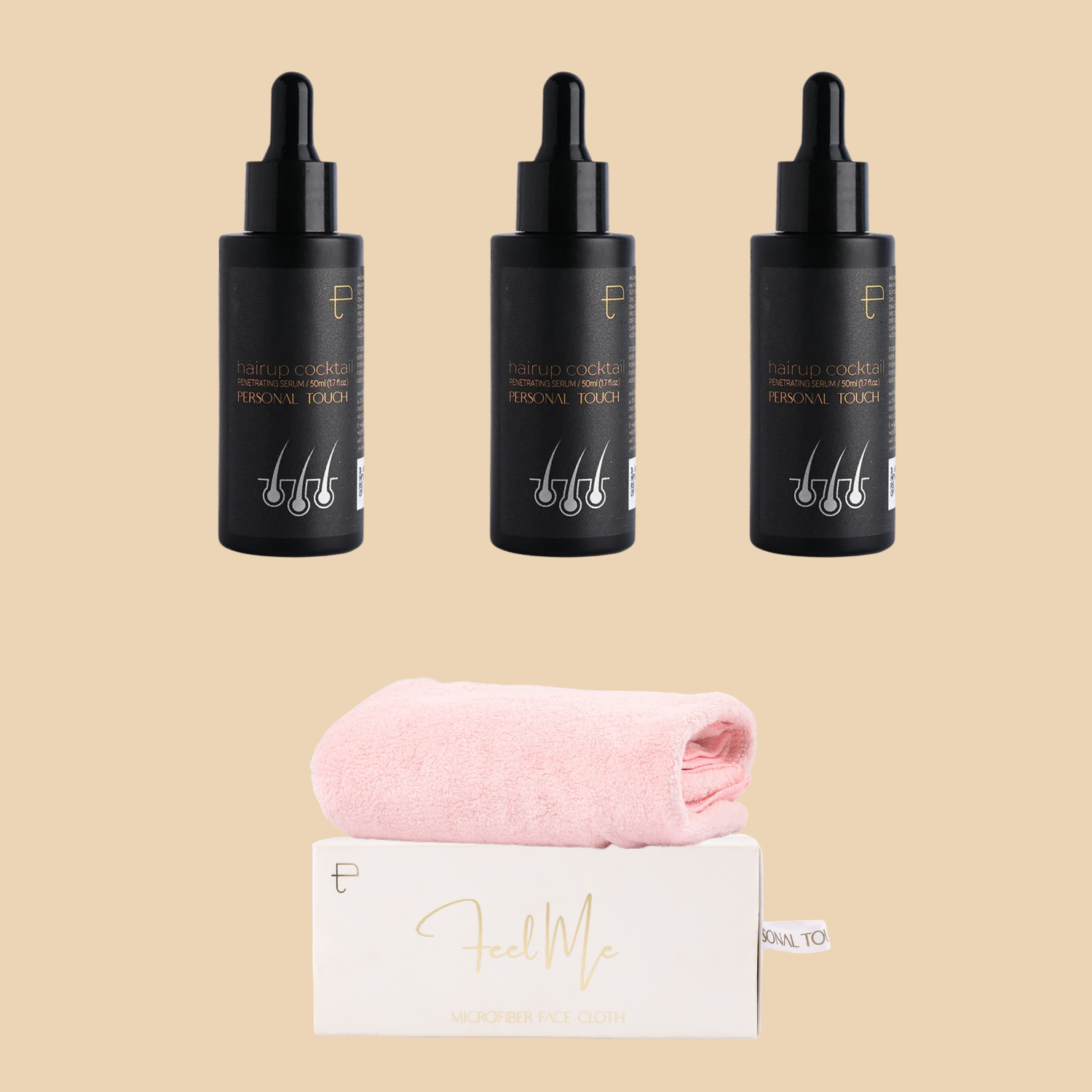 Buy 1 Get 4 (Combo of 3 x Hair Up & 1 x Feel Me Face Towel)