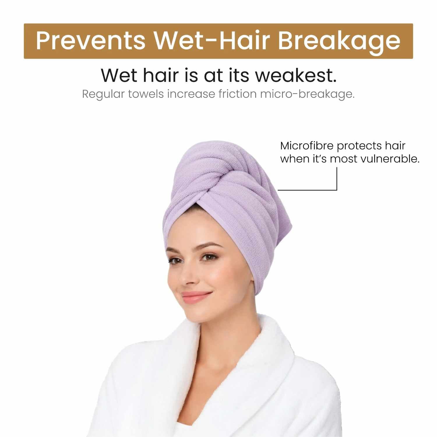 Feel Me Microfiber Hair Wrap - Quick-Dry, Soft & Anti-Frizz