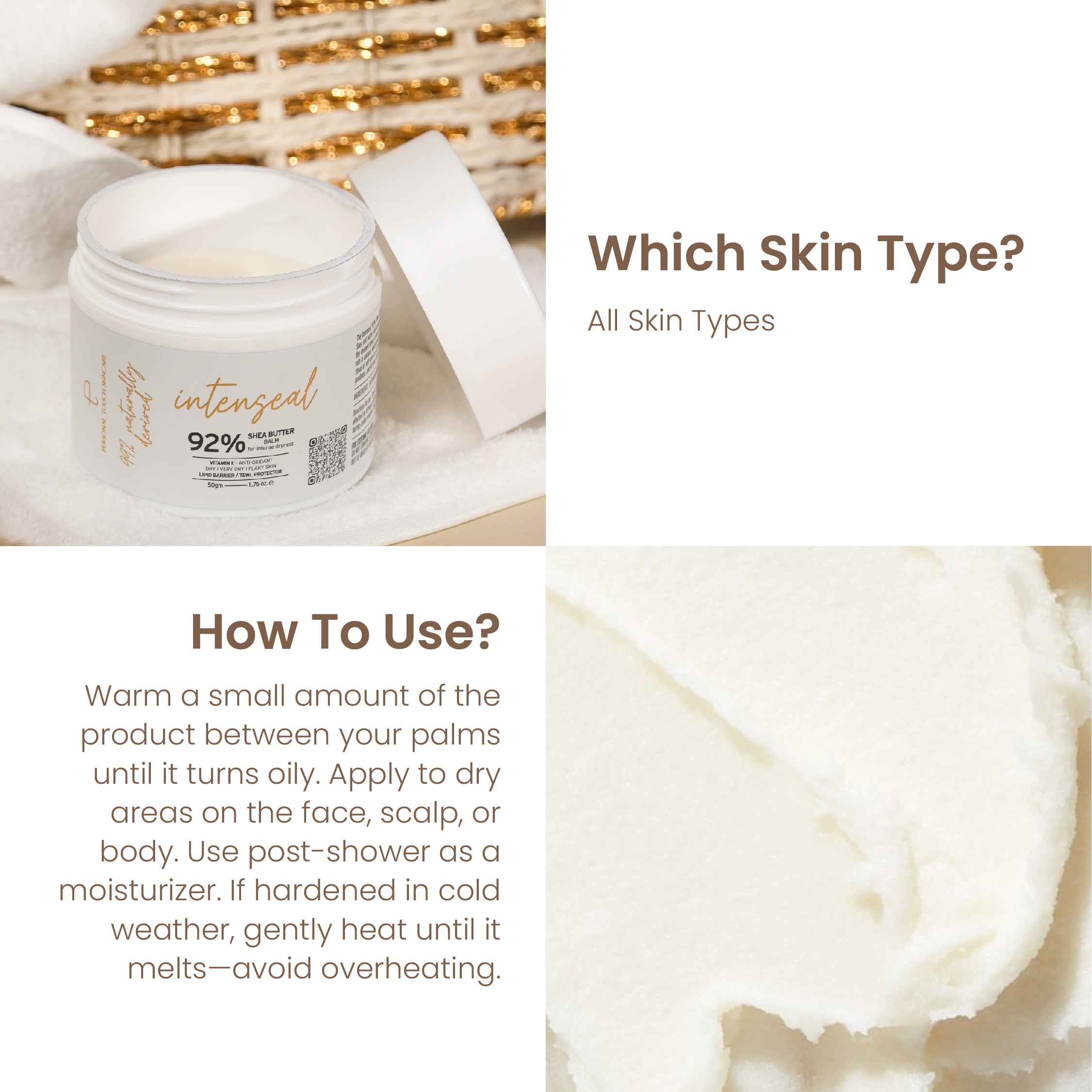 Intenseal Face & Body Balm For Extreme Dryness | Eczema | Psoriasis | Kid Safe | 50g