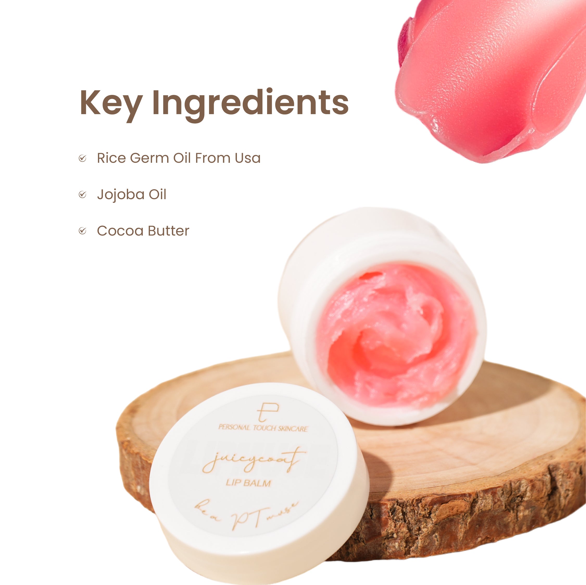Juicycoat Lipbalm With Squalane | Jojoba Oil | Cocoa Butter | Rice Oil USA Patented | 15g