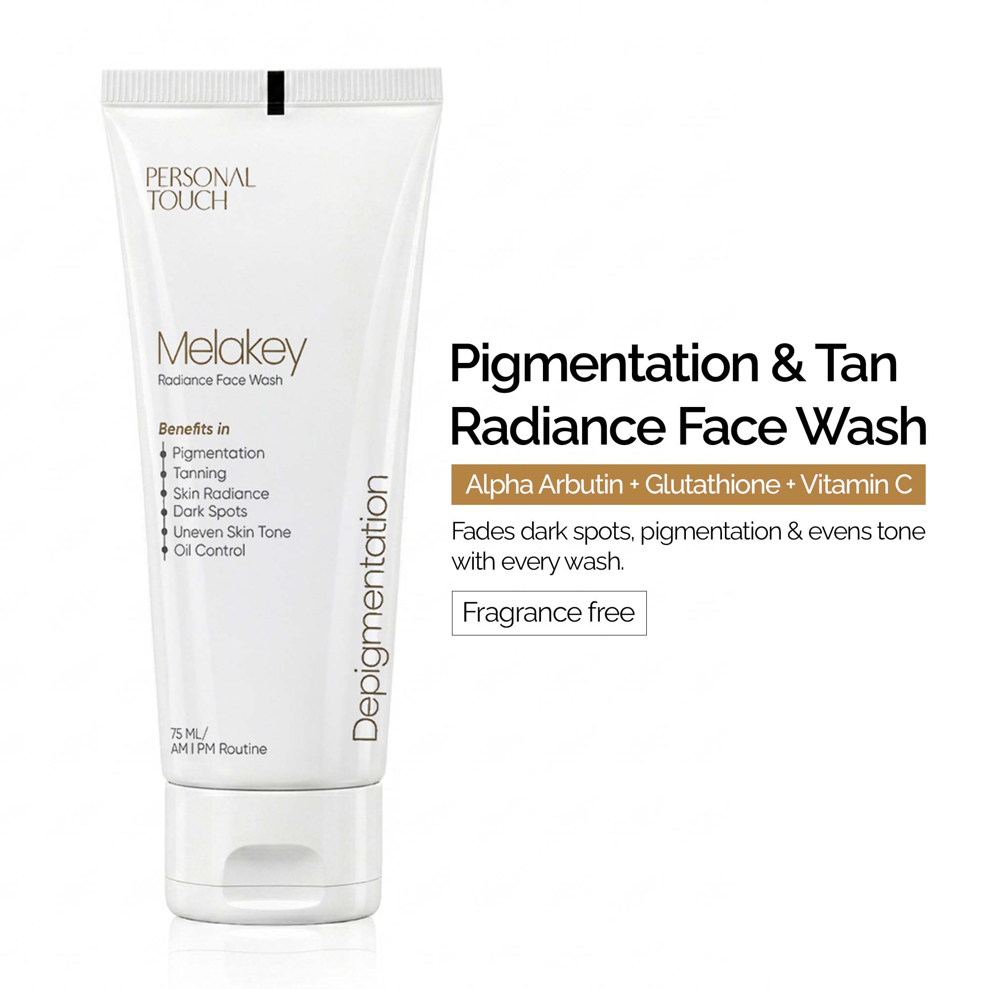 Melakey Face Wash Dark Spots, Pigmentation & Tone Correction | Oily, Normal & Combination Skin 75g