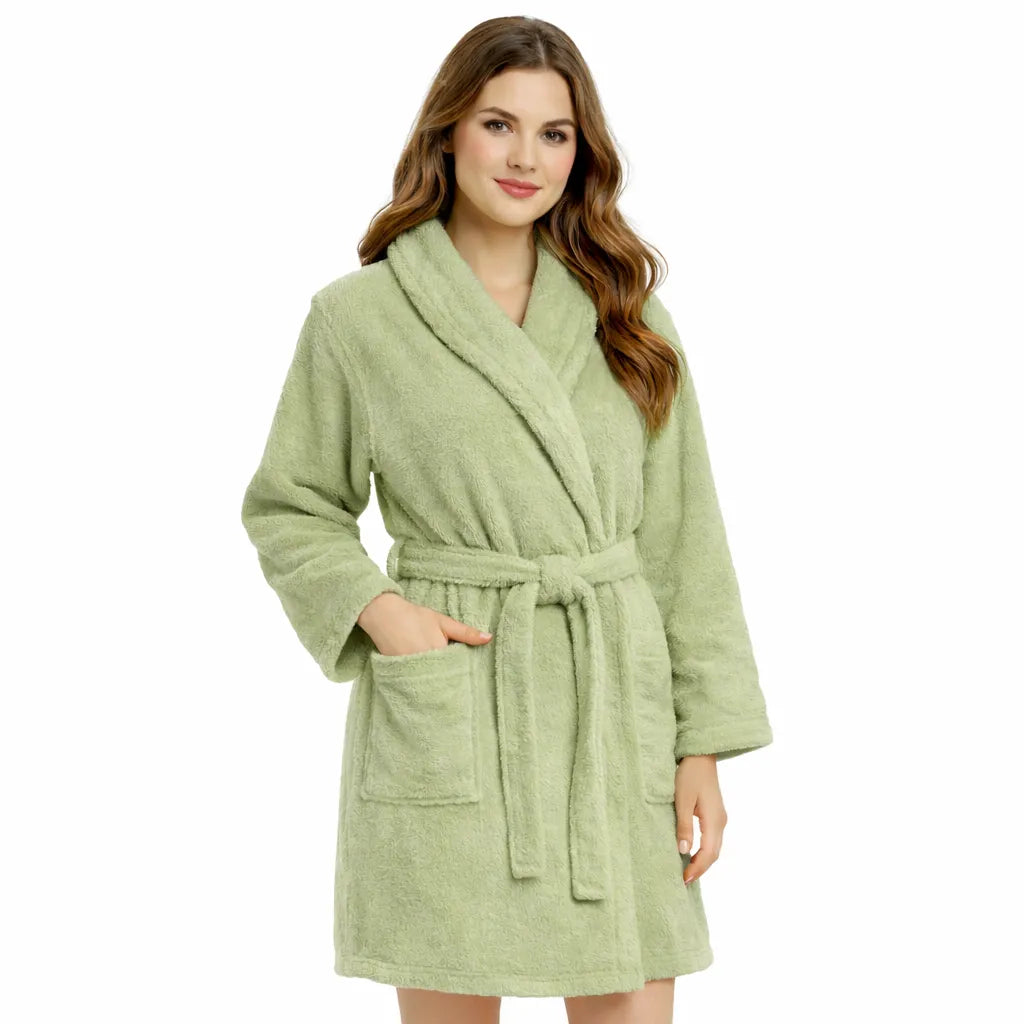 Feel Me Premium Microfiber Bathrobe - Ultra-Soft Quick-Dry Luxury Bath Robe