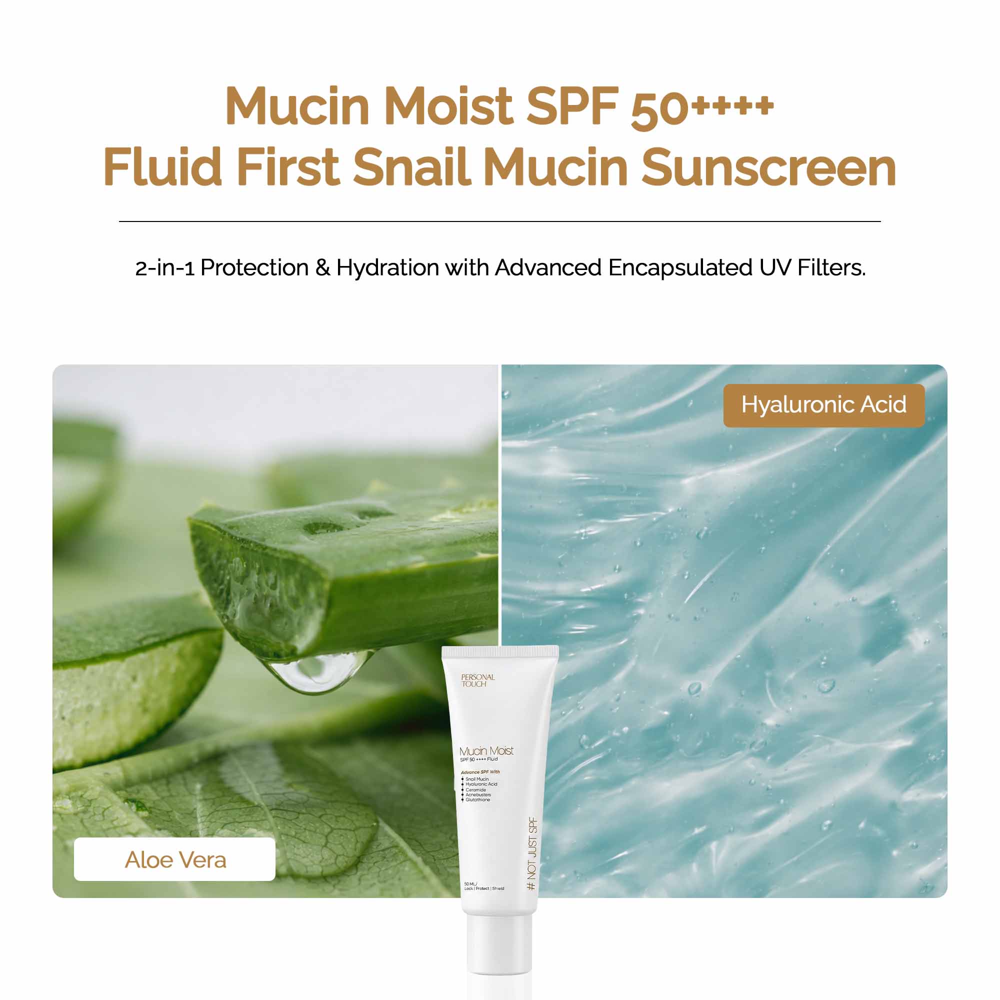 Mucin SPF 50+++ Sunscreen with Snail Mucin 50 g