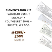 MBM Pigmentation Kit - Facebath 50g, Melakey, Youthburst 30ml & Sunstalker 50ml