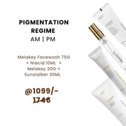 Pigmentation Regime AM | PM - Melakey Facewash 75g, Niacid 10ml, Melakey 20g & Sunstalker 30g