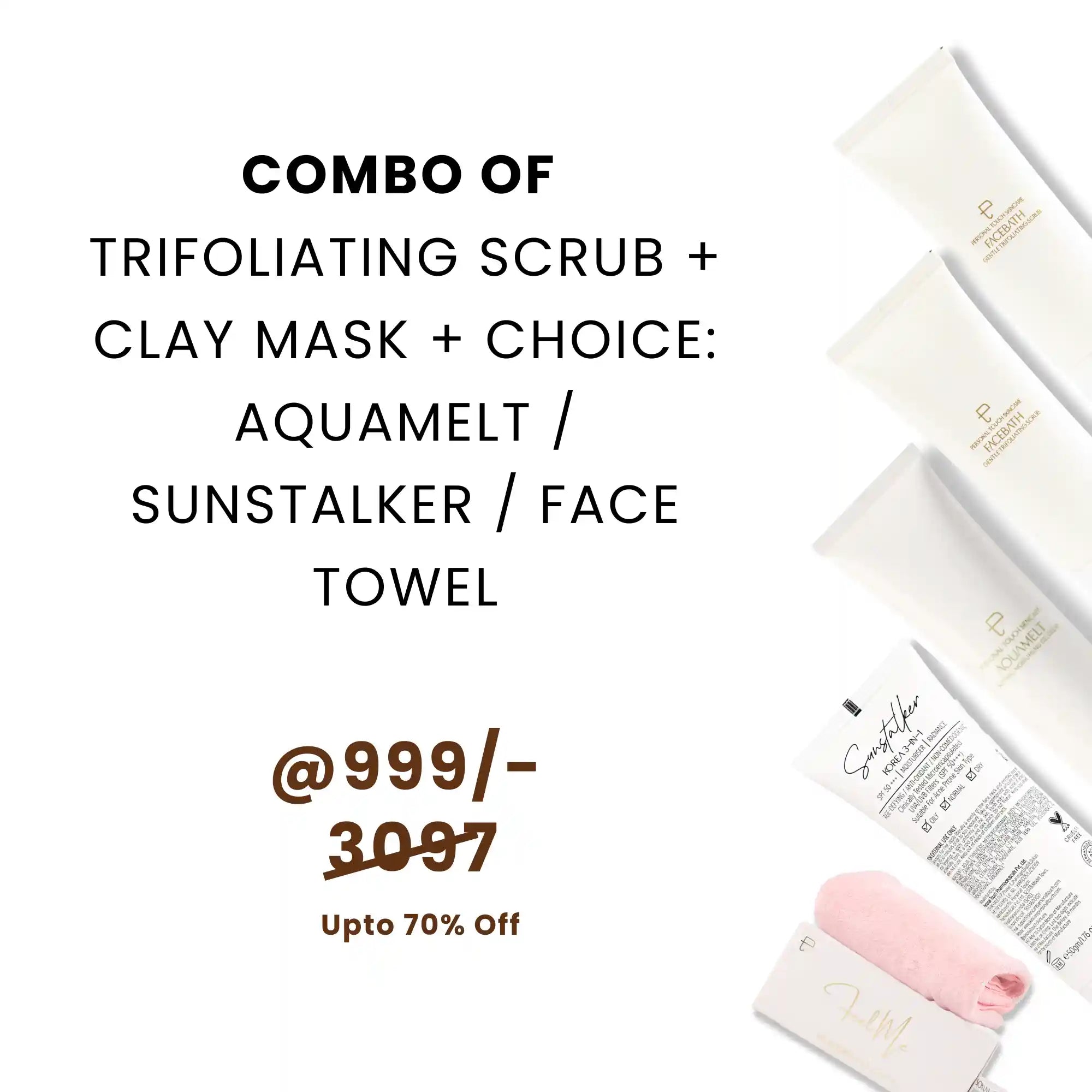 MBM Combo of Face Scrub, Clay Mask & Choice of Product