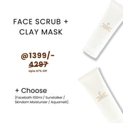 Combo of Facebath Clay Mask & Facebath Face Scrub + Choose Gift 🎁