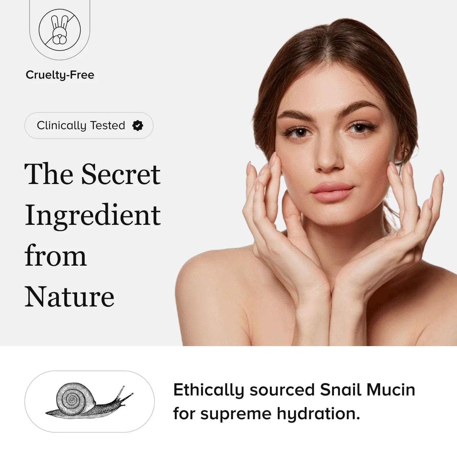 Mucin Moist Serum - World's 1st Snail Mucin | 9 Hyaluronic Acids | Ceramides | Niacinamide - For All Skin Types | 30ml