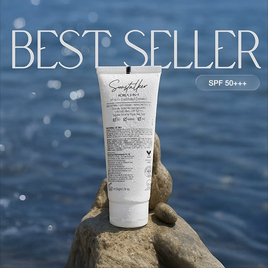 Sunstalker Korea 3-1 Water Based Moisturiser | Serum | Sunscreen SPF50+++ Suncat D 50g