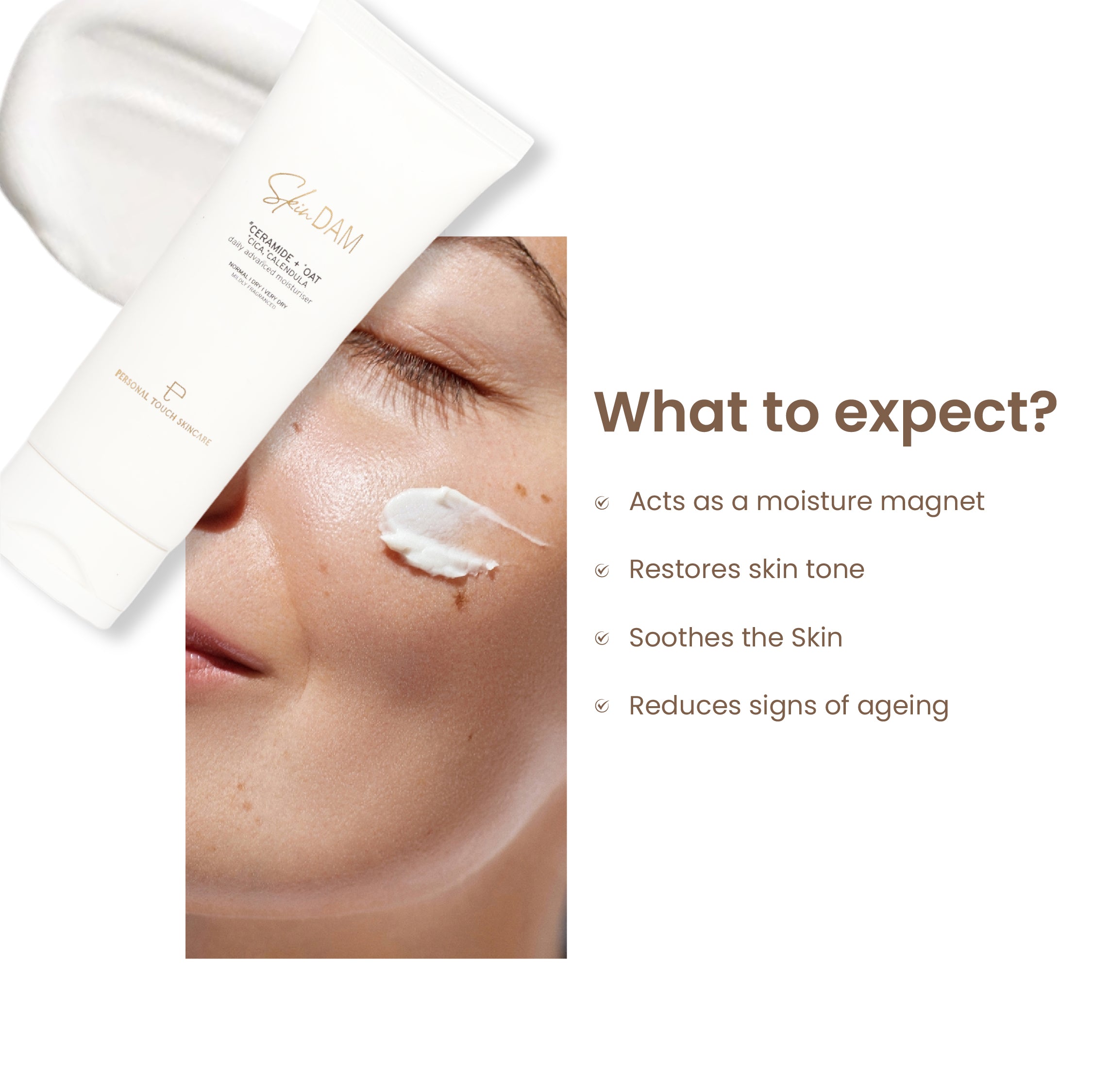 Buy 1 Get 4 (Combo of 3 x Skindam Moisturizer & 1 x Feel Me Face Towel)