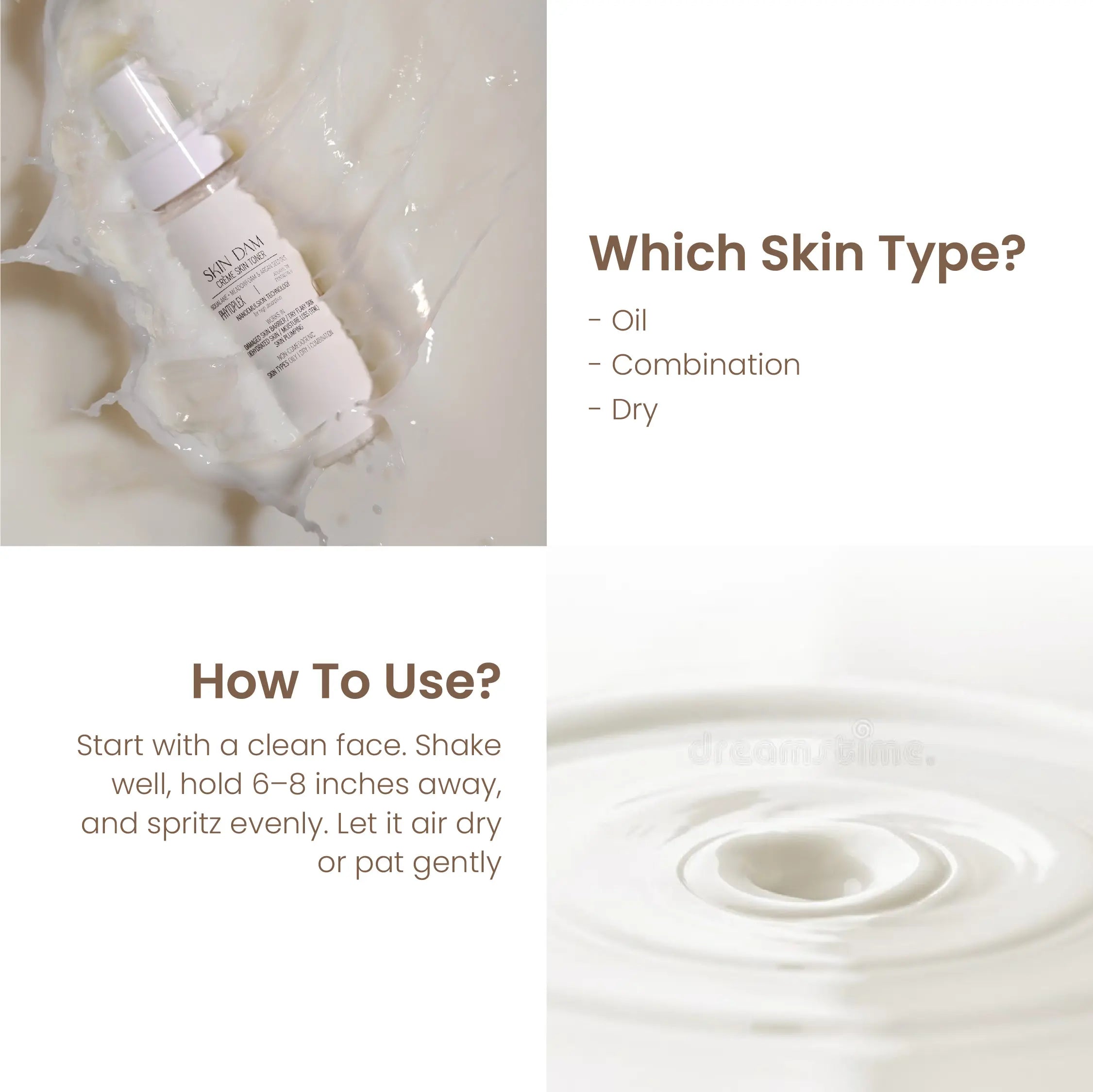 Combo of 3 x Skindam Toner
