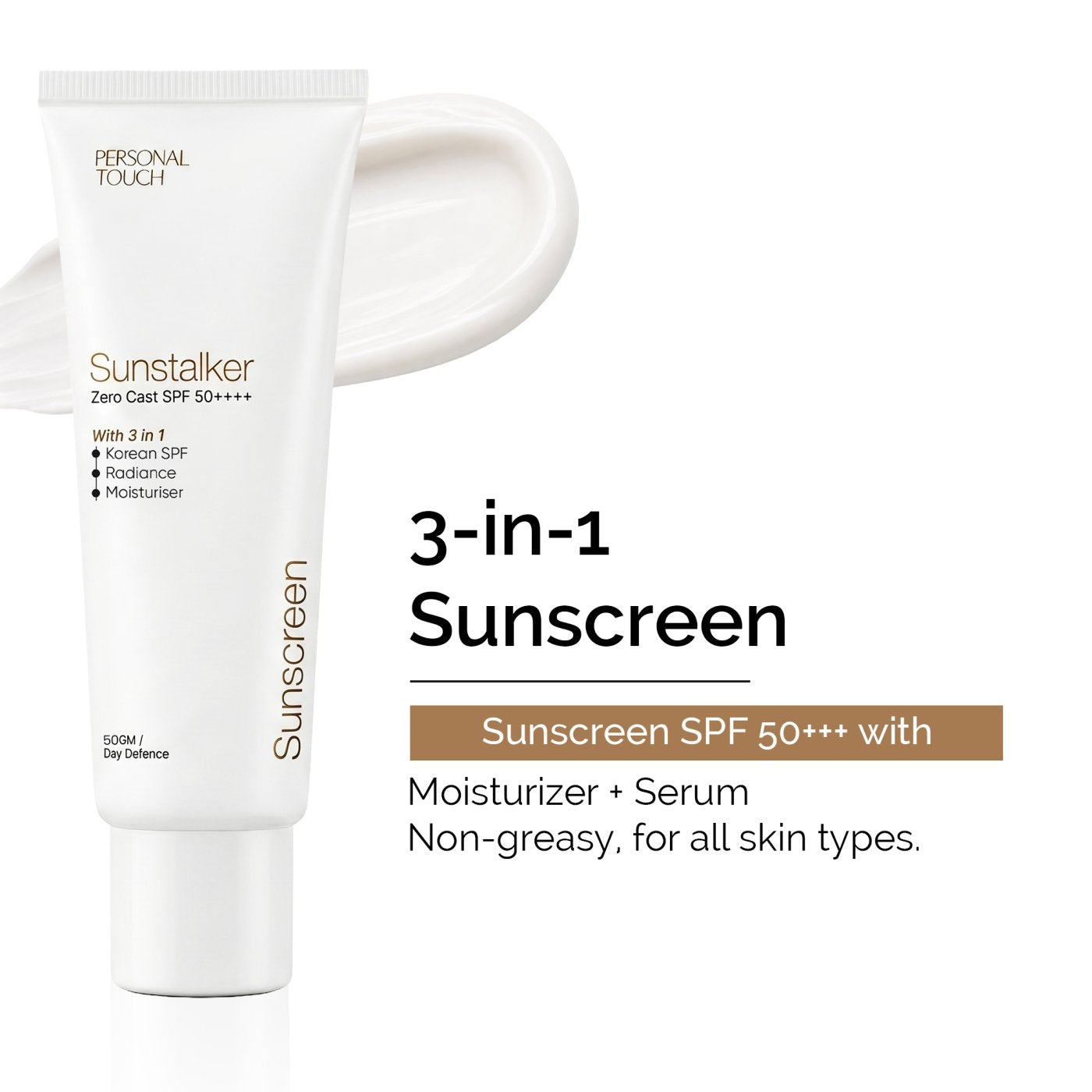 Sunstalker 3-in-1 Sunscreen SPF 50+++ with Moisturizer + Serum