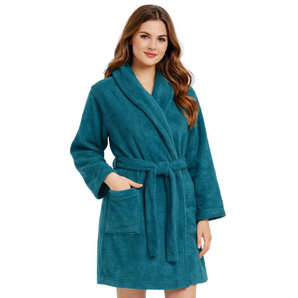Feel Me Premium Microfiber Bathrobe - Ultra-Soft Quick-Dry Luxury Bath Robe