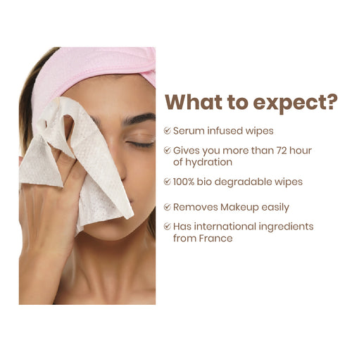 Makeup Removing Wipes with Hyaluronic Acid Serum 30 Sheets