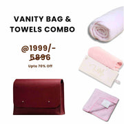 Vanity Bag & Towels Combo (Bath, Face & Mini Towels)